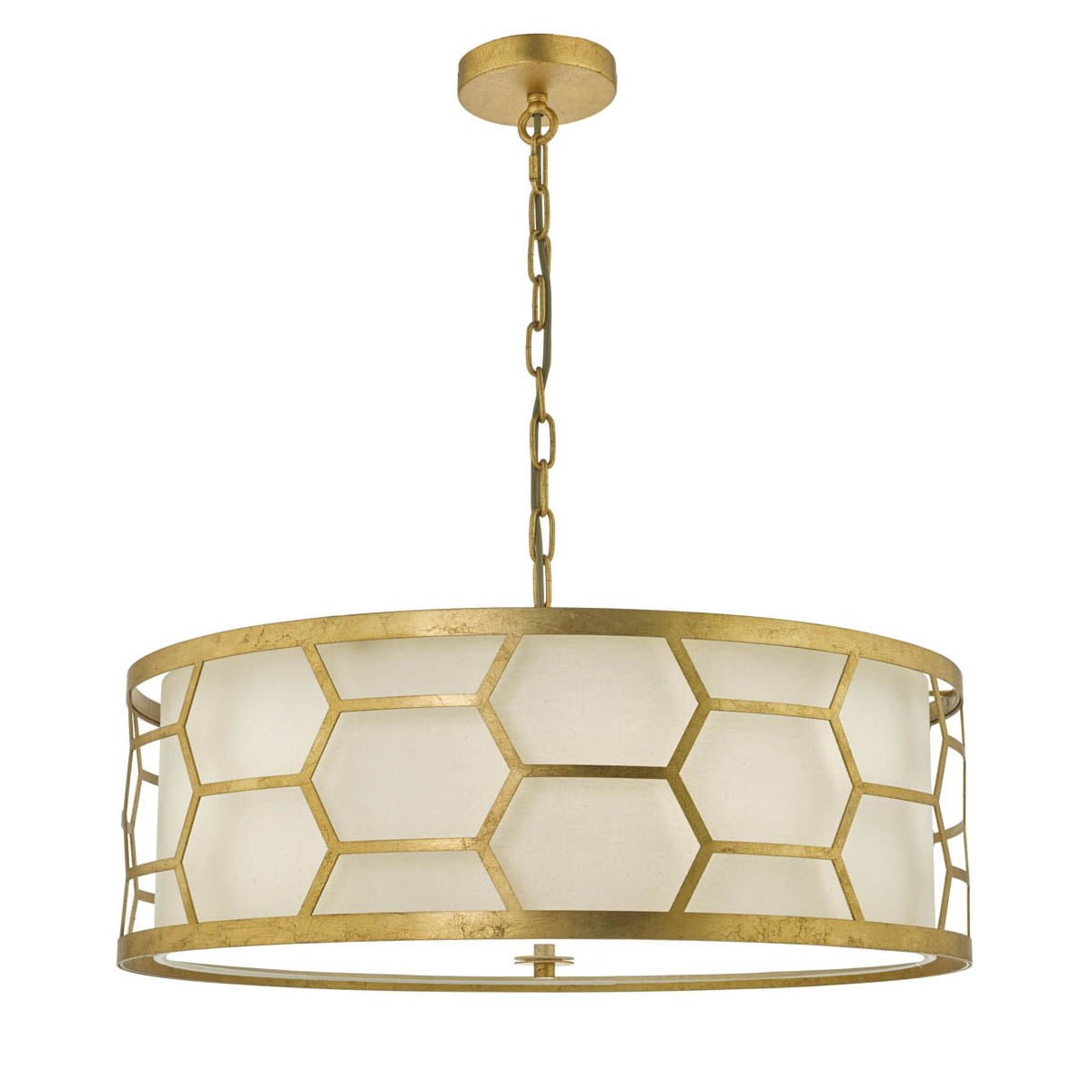 Large Geometric Patterned Frame Pendant 